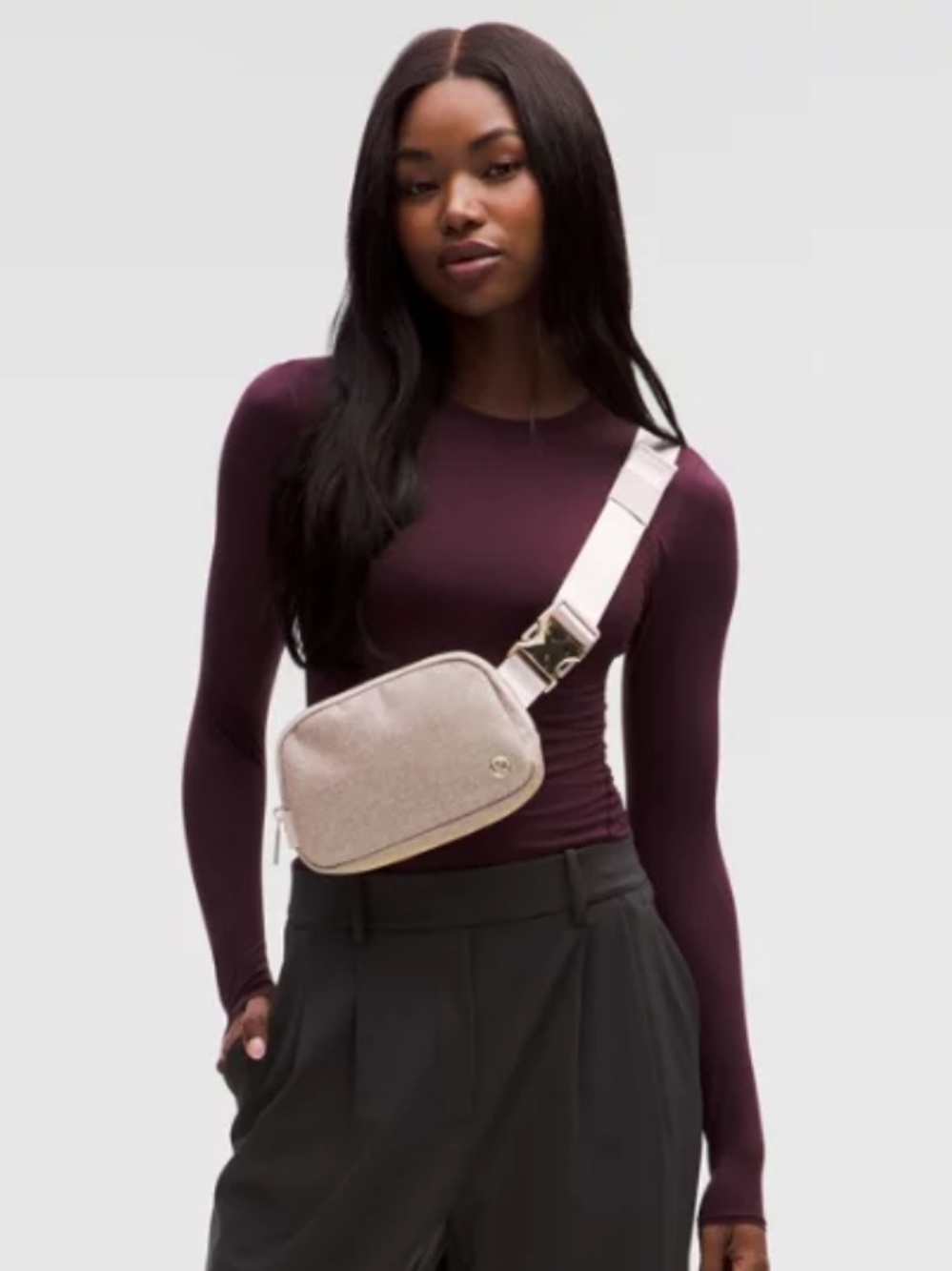 Lululemon Pink Glitter Everywhere Belt Bag